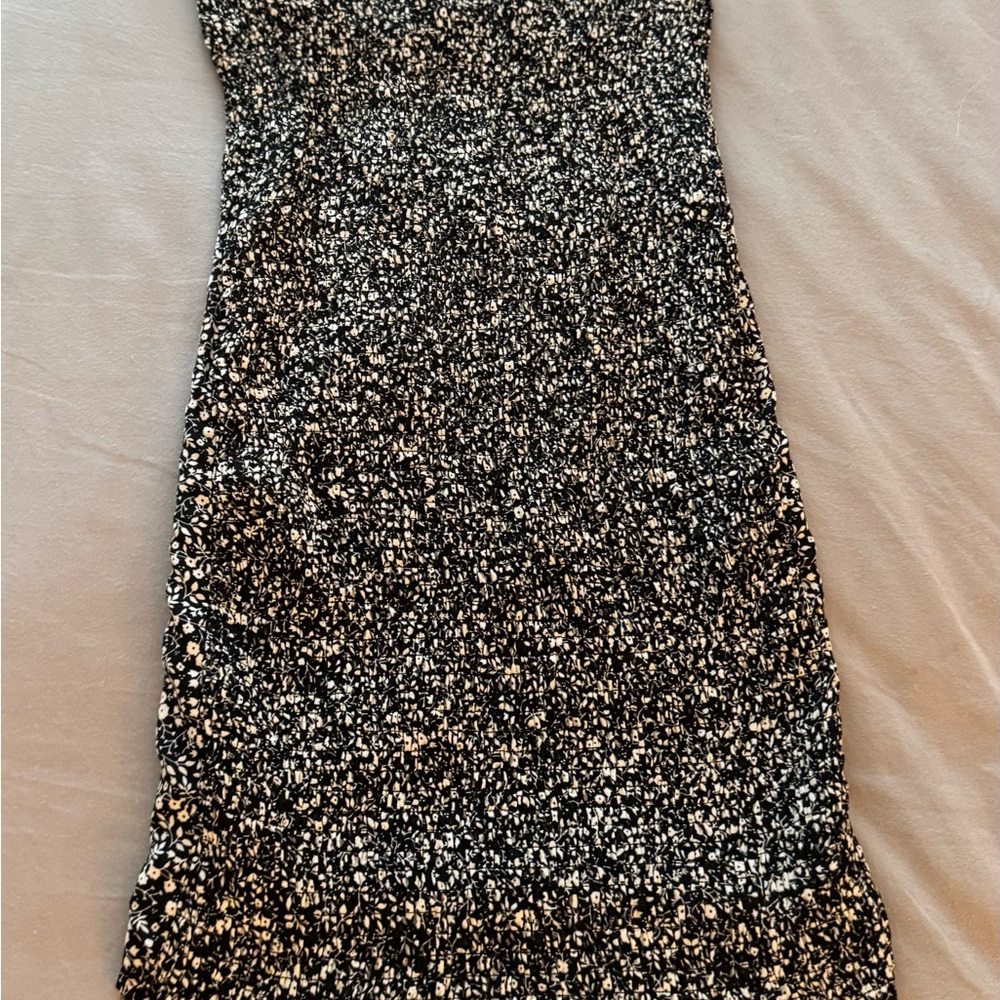Black and White Knit Dress